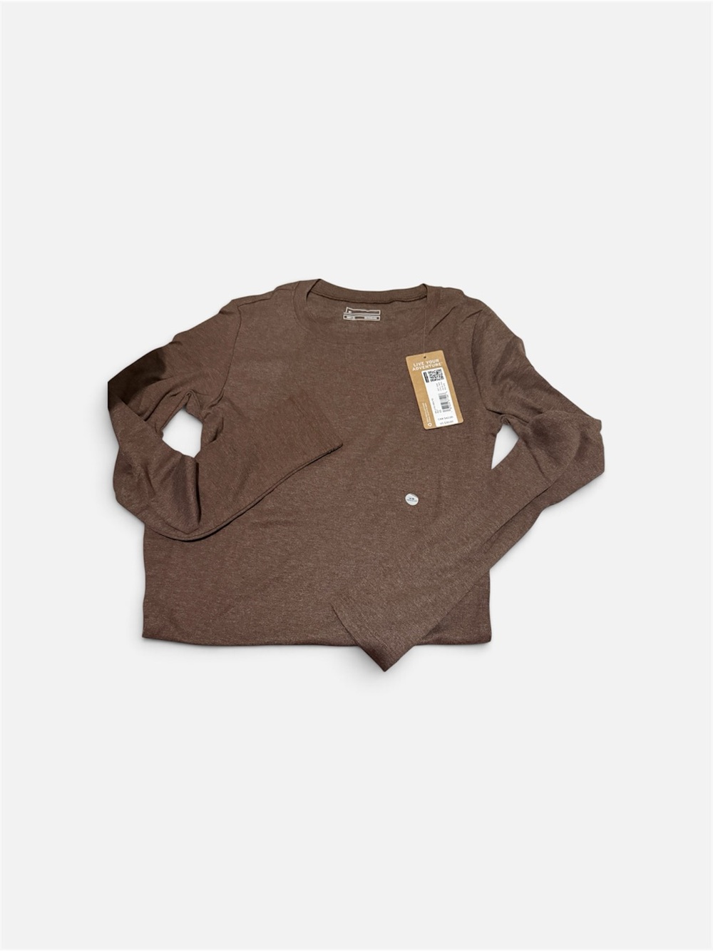 Eddie Bauer Brown Long Sleeve Crewneck Tee size XS